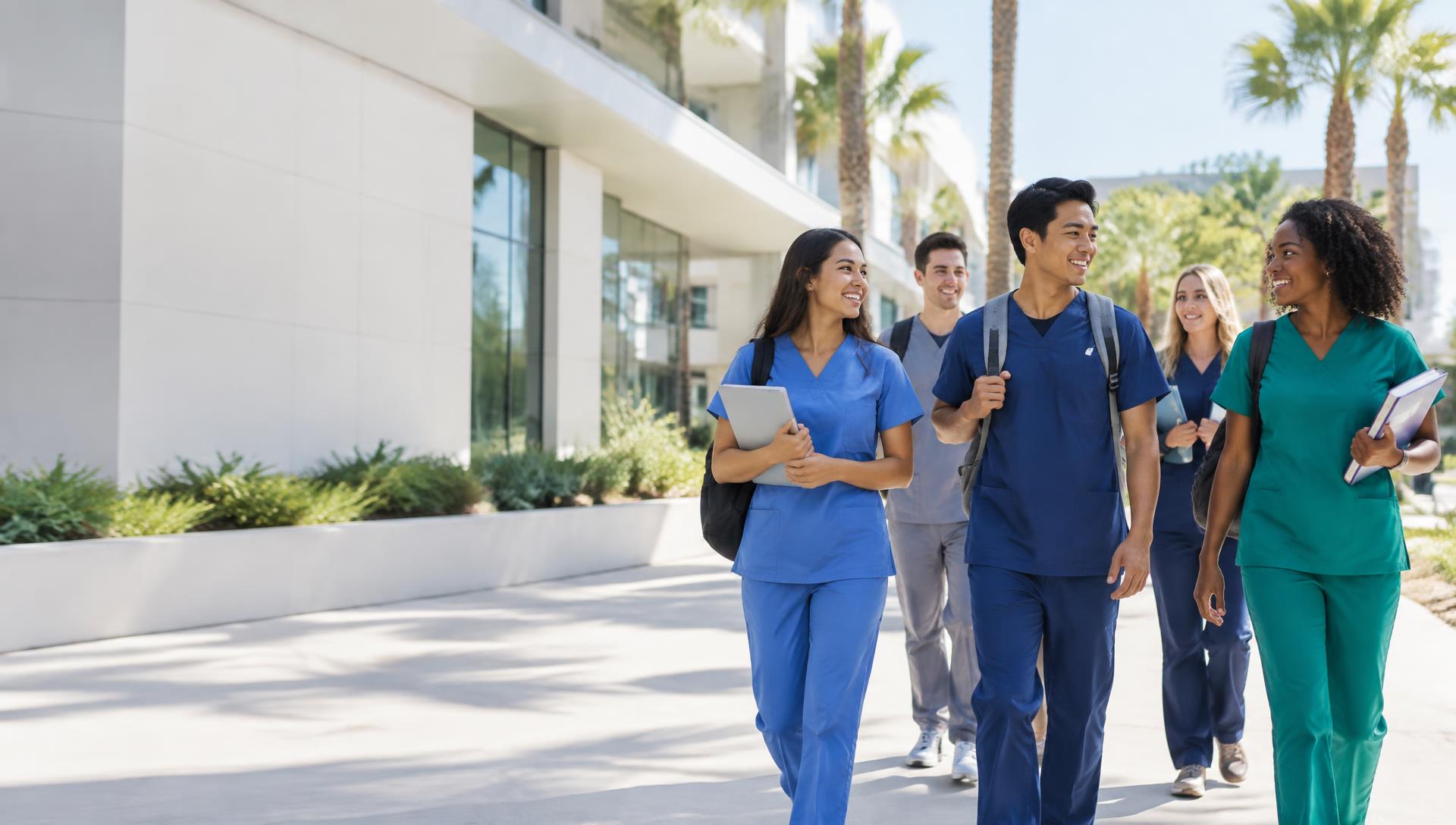 Students outside Riverside Campus